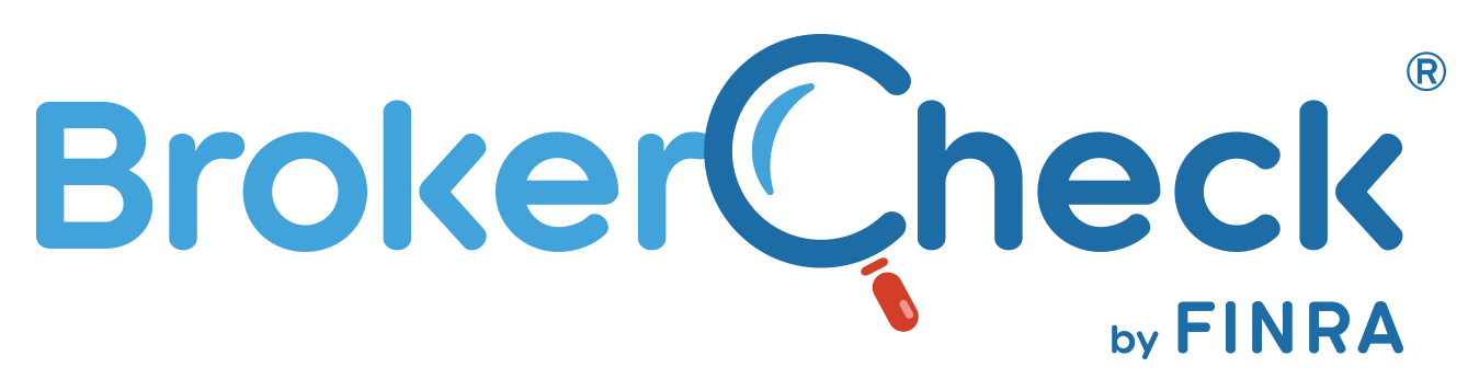 The text Broker Check but the C is a magnifying Glass